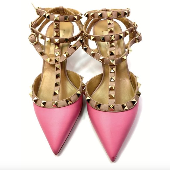 Valentino Garavani Shoes - Valentino Garavani Rockstud Pink Leather Pump 35.5